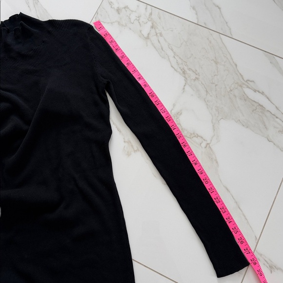 NWT BALENCIAGA Ribbed-knit turtleneck maxi dress Black Size Medium Authentic - Picture 15 of 16